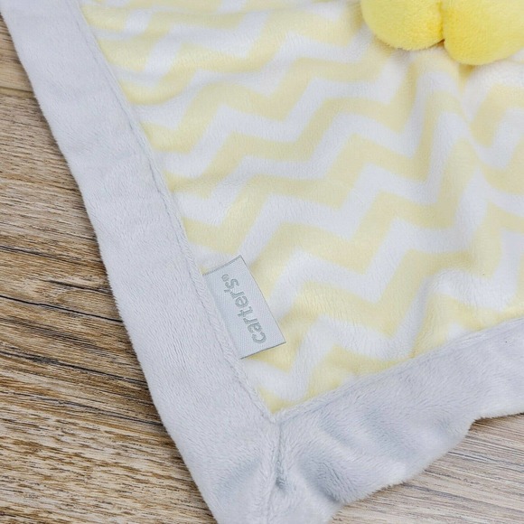 Carters COW Baby Lovey Security Blanket Yellow Soft Plush Toy - Picture 4 of 5
